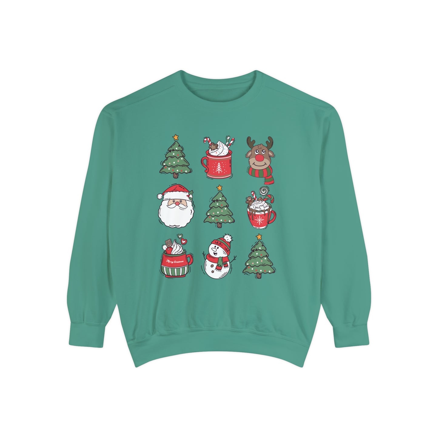 Christmas Tic Tac Toe | Garment-Dyed Graphic Sweatshirt
